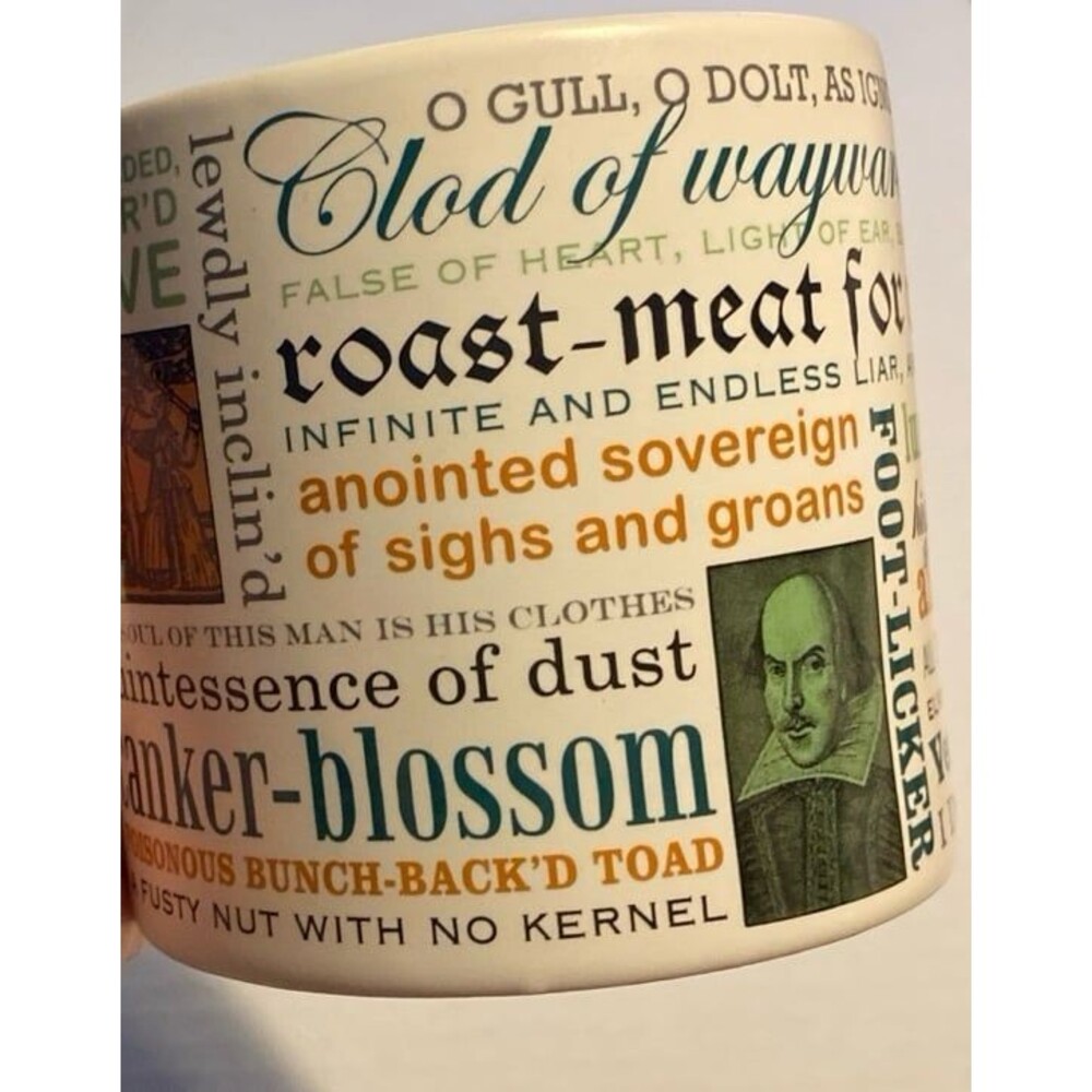 The Unemployed Philosophers Guild Shakespearean Insults Ceramic Coffee Mug 12 oz